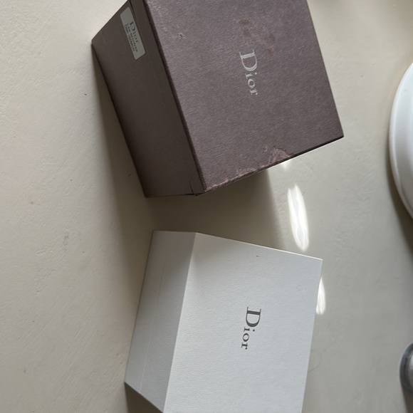 Christian Dior Vintage watch black leather band Crystal dial w/boxes used twice! - Picture 5 of 17